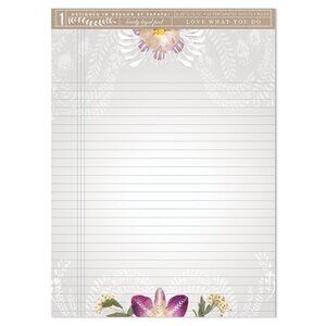 NEW Papaya Orchid Lace Legal Pad AND Matching Note Pad beautiful on both sides!